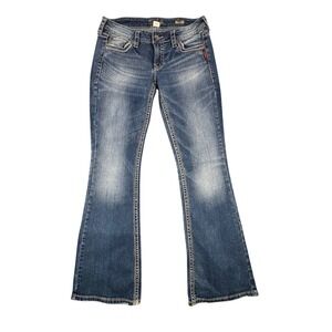 Y2K Silver Jeans Eden Flare Distressed Denim W31 (32"actual) L35 L1615SJB241 low